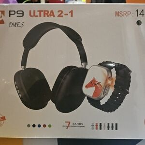 P9 Ultra 2-1 Over-Ear Headphones - Black